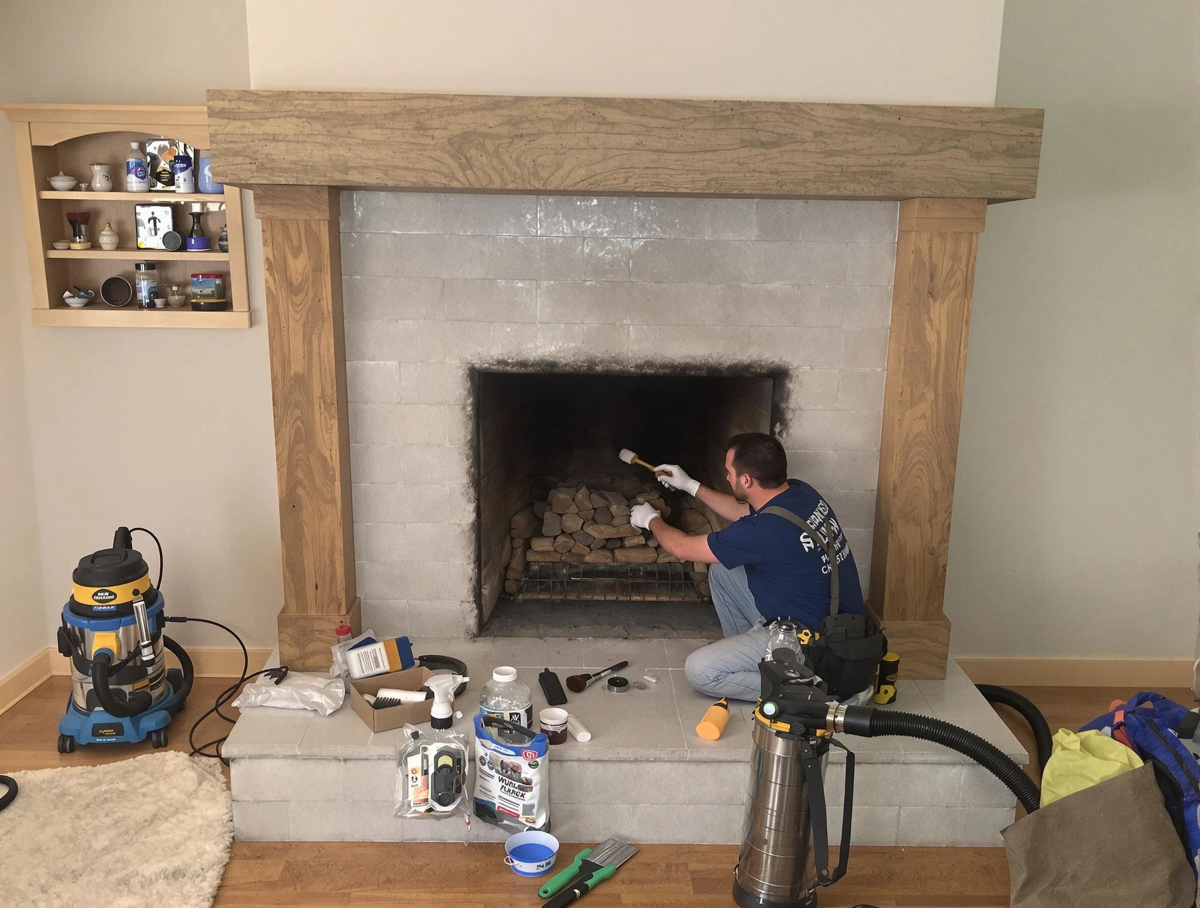 Detailed creosote removal process by Washington Chimney Sweep in Washington, PA