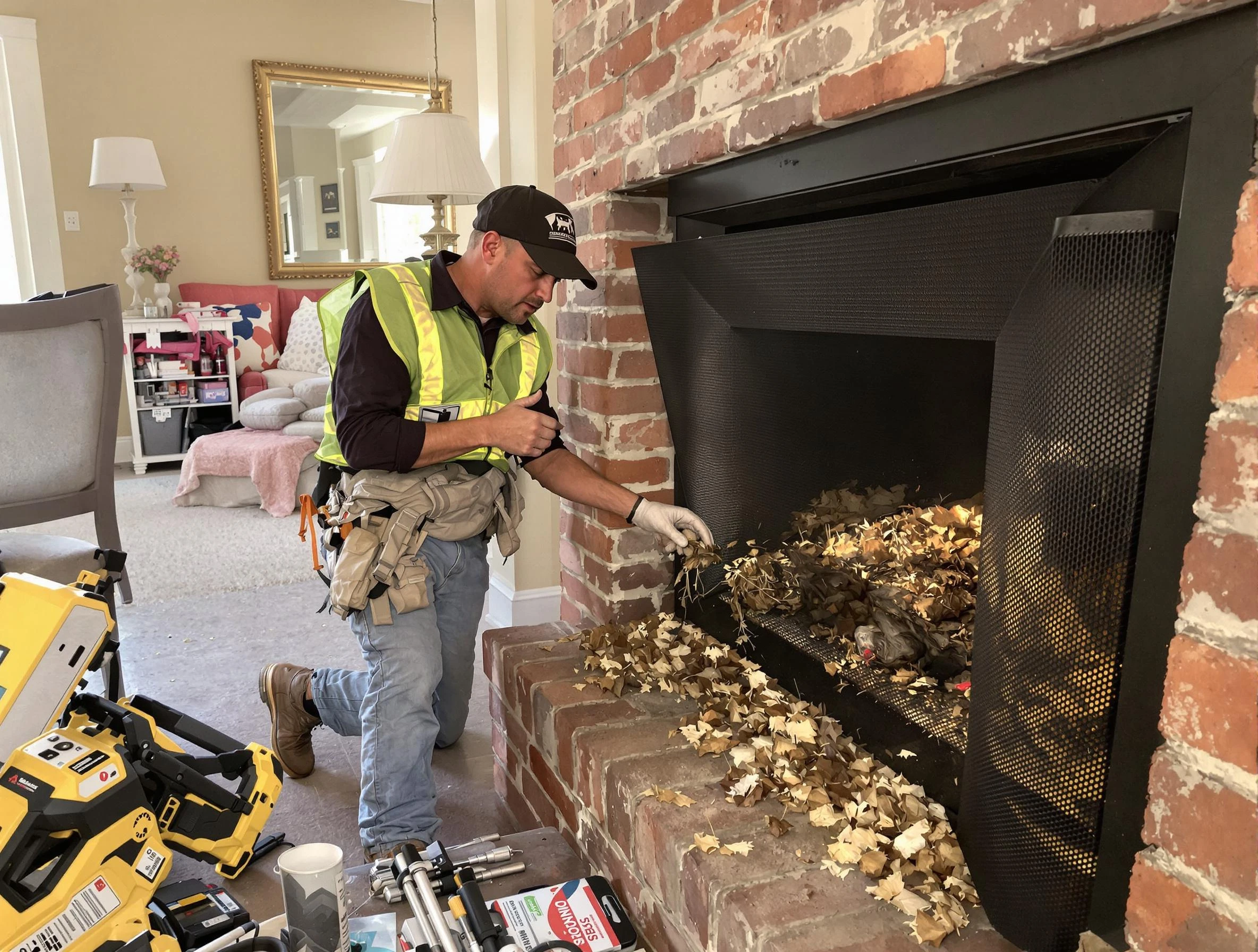 Safe screening installation by Washington Chimney Sweep in Washington, PA