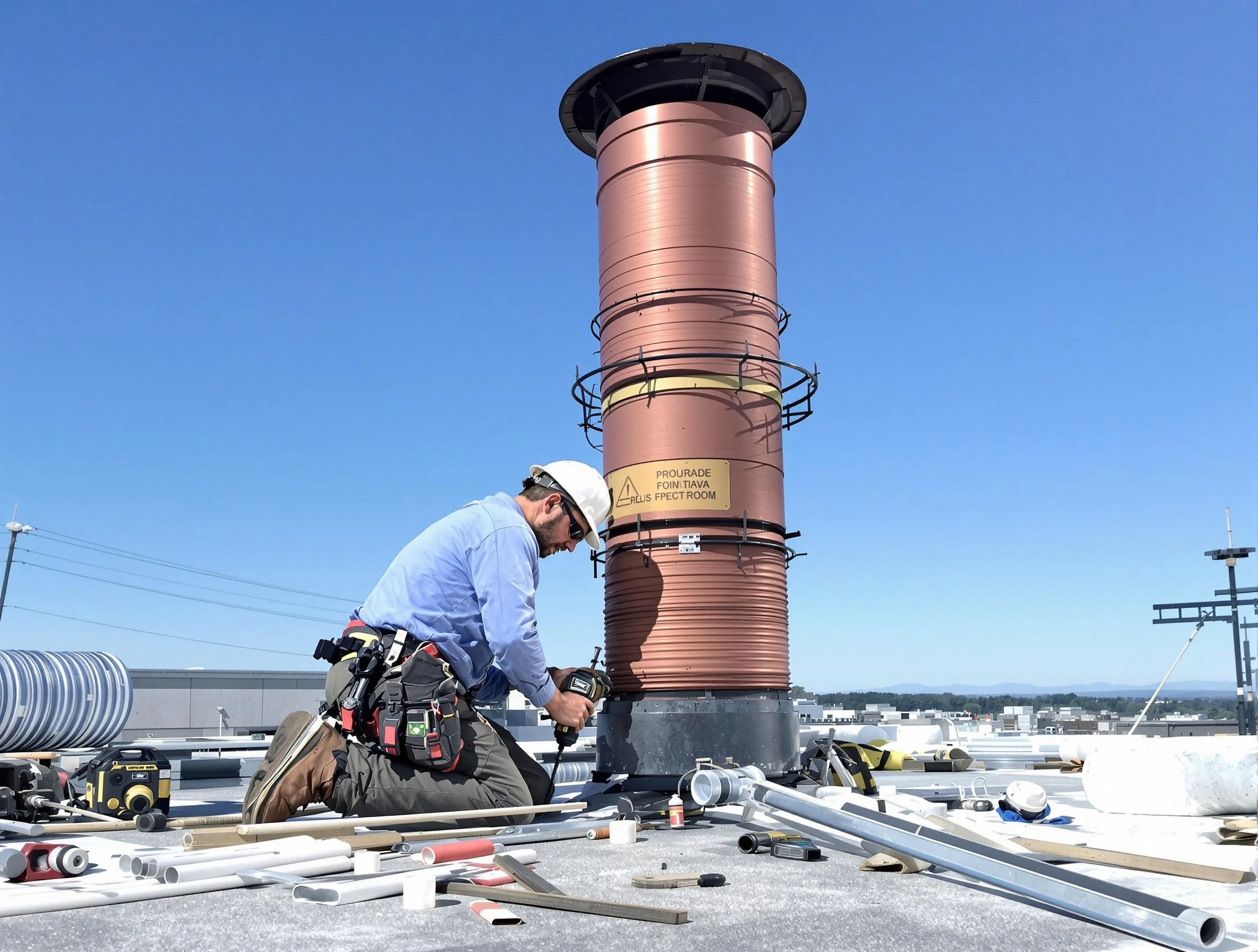 Installed chimney liner by Washington Chimney Sweep in Washington, PA
