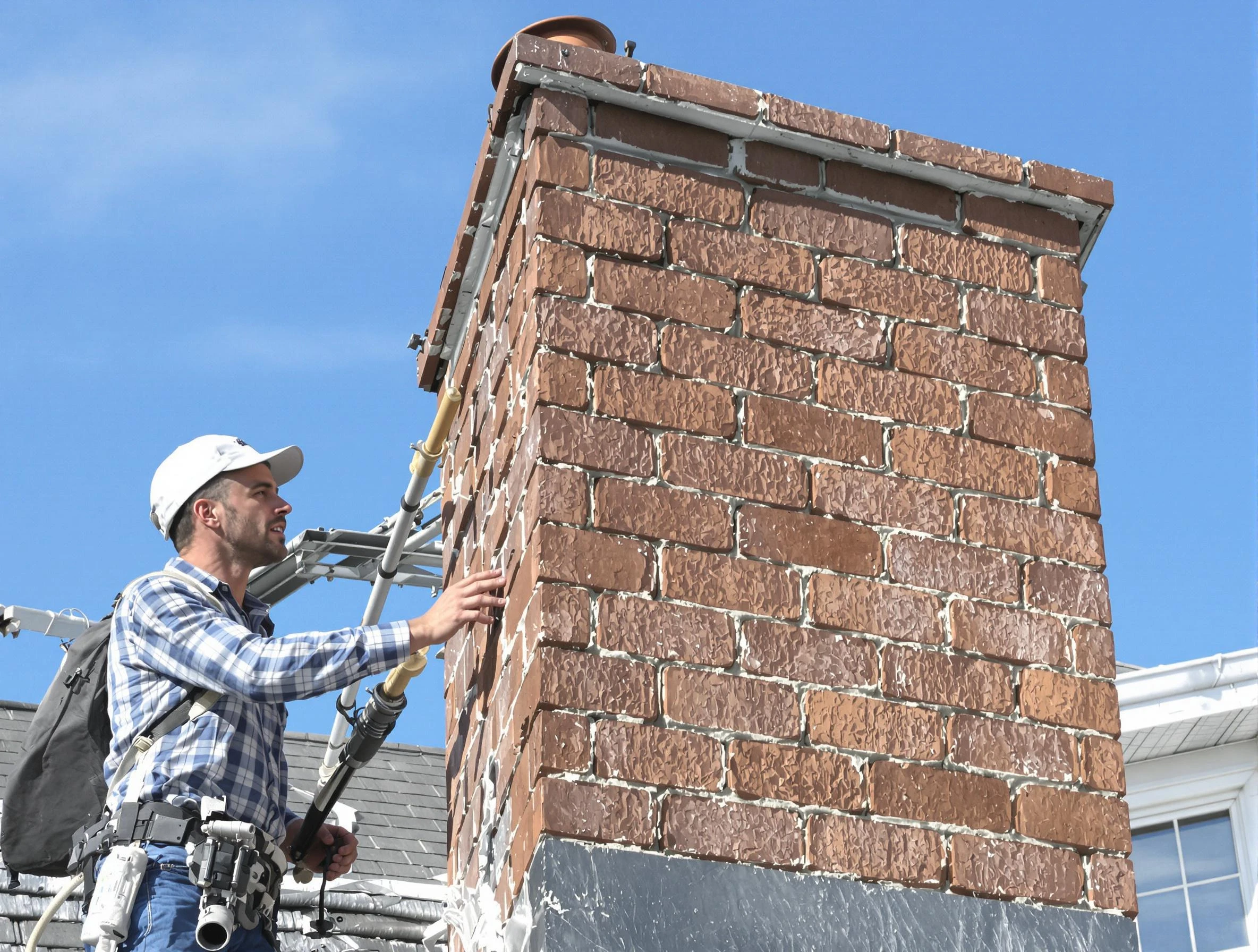 Brickwork for a chimney rebuild by Washington Chimney Sweep in Washington, PA