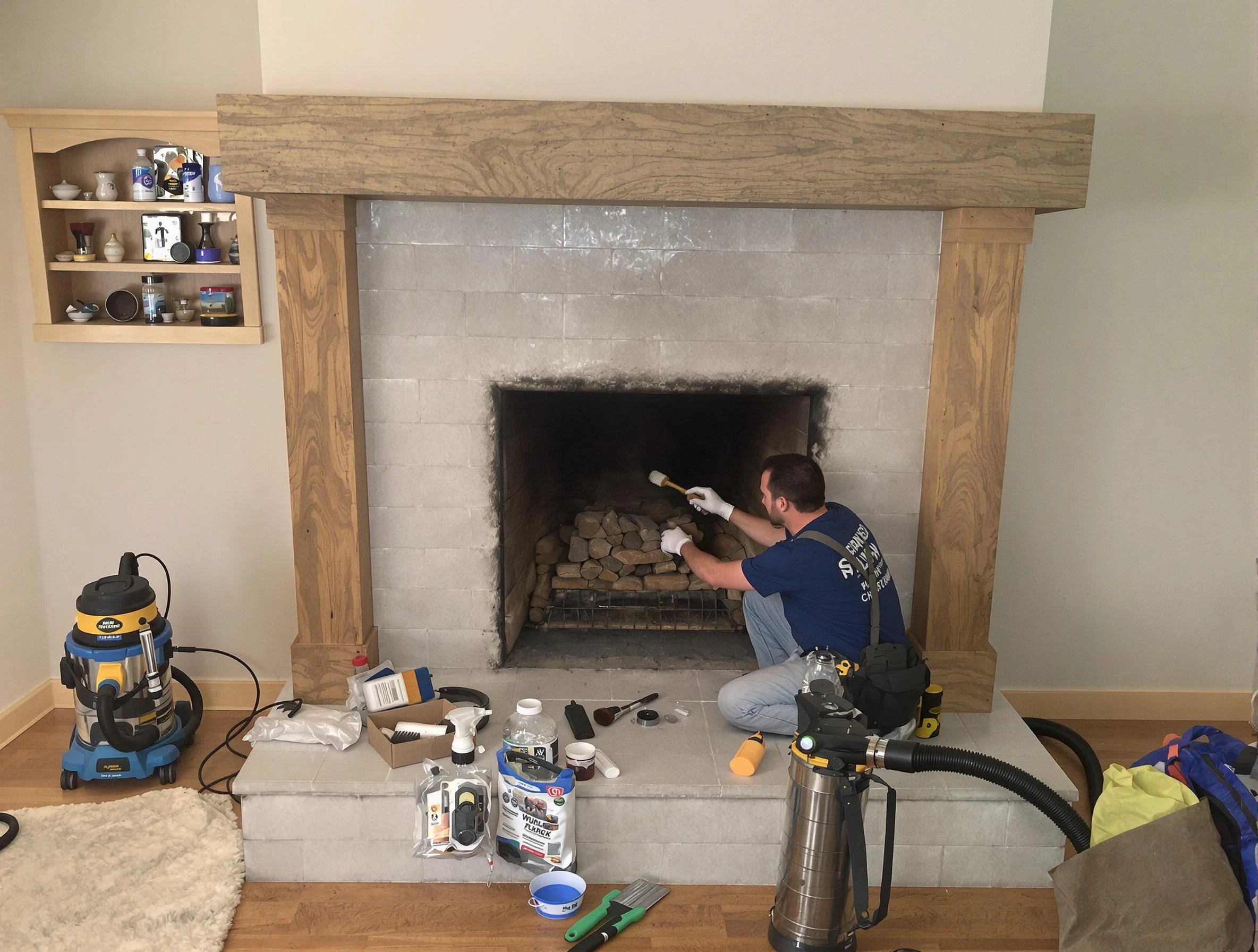 Detailed creosote removal process by Washington Chimney Sweep in Washington, PA